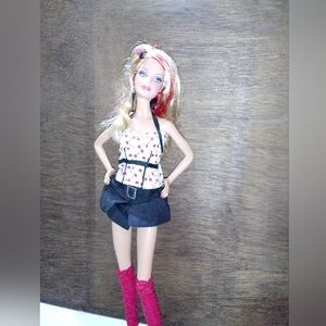 Barbie Doll with Black and Pink Outfit